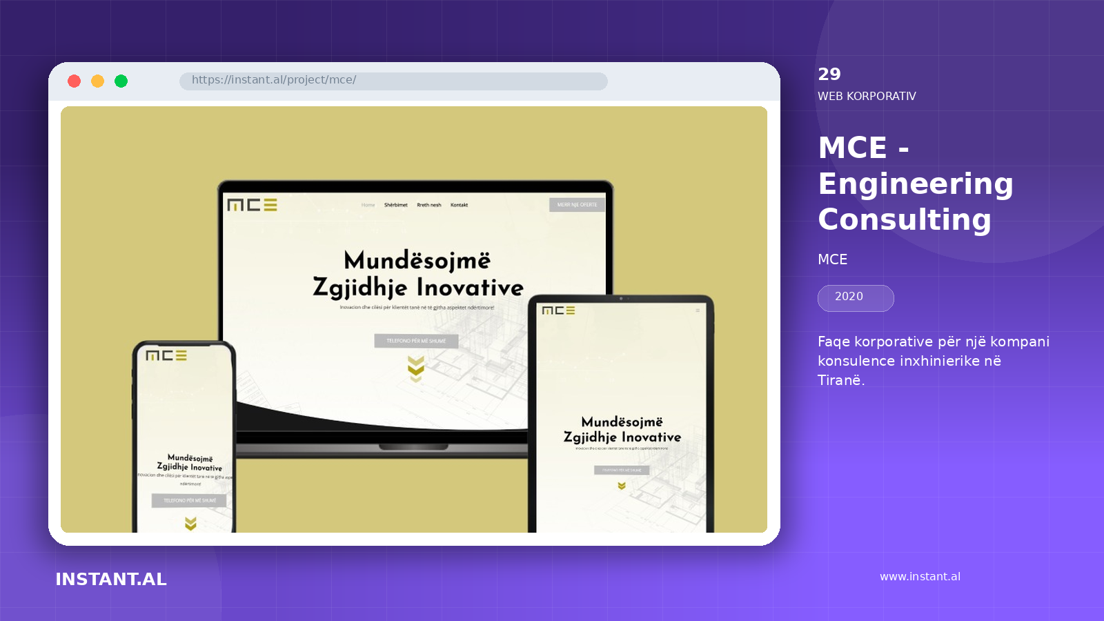 Pamje nga projekti MCE - Engineering Consulting